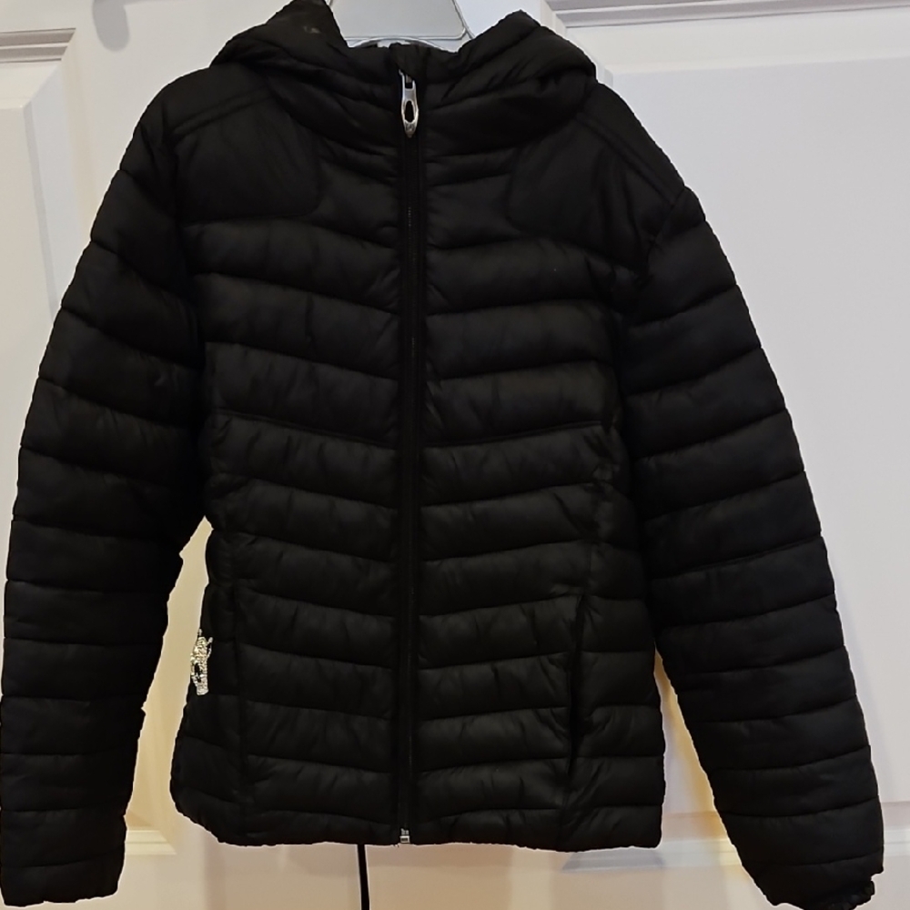 Black Puffer Jacket with Hood